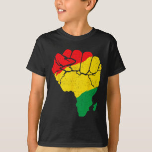 Camiseta Mapa africano Unidad Puesta 11 de junio Pista negr