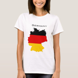 Camiseta Mapa alemán de la bandera