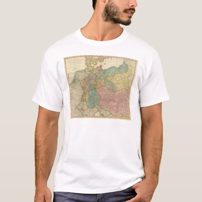 Camiseta Mapa alemán del atlas del imperio (Anverso)