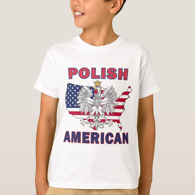 Camiseta Mapa americano de Polonia (Anverso)