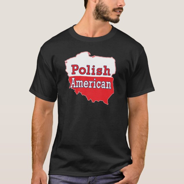 Camiseta Mapa americano de Polonia (Anverso)