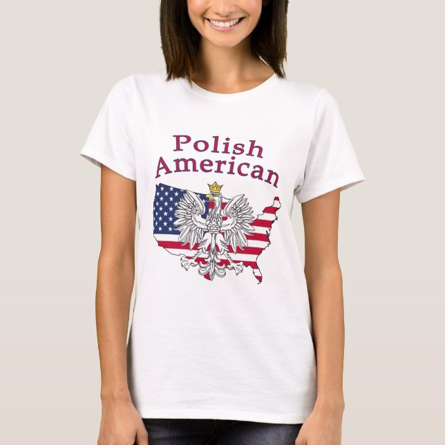 Camiseta Mapa americano de Polonia (Anverso)