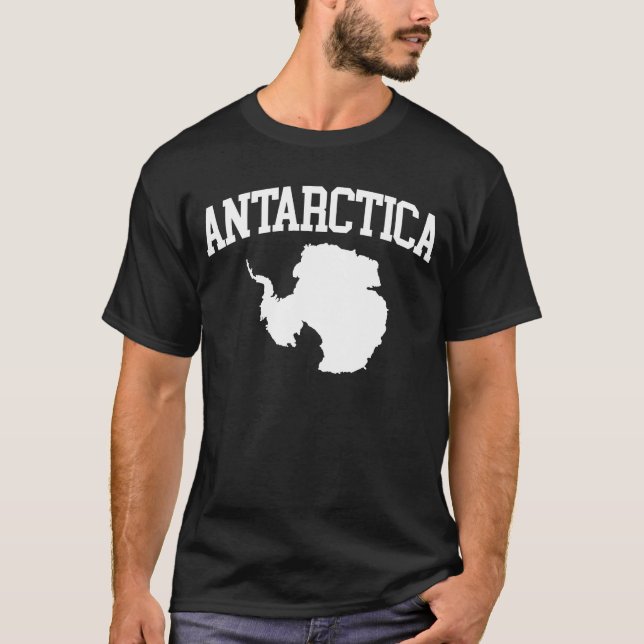 Camiseta Mapa Antártico De La Antártida (Anverso)