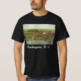 Camiseta Mapa Antiguo con una Vista Panorámica de Washingto