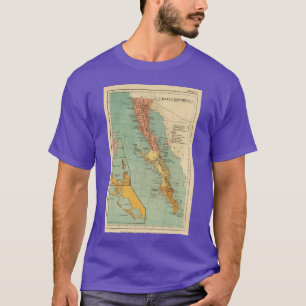 Camiseta Mapa Antiguo de Baja California 1899