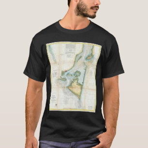 Camiseta Mapa Antiguo de Cape Fear (1857)