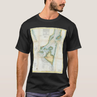 Camiseta Mapa Antiguo de Cape Fear (1857)