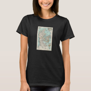 Camiseta Mapa Antiguo de Dinamarca 1900