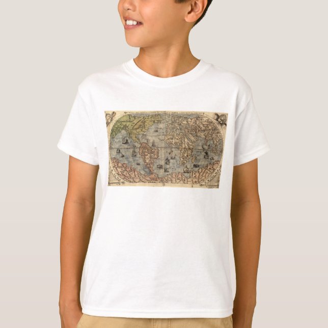 Camiseta Mapa antiguo de Fuzzy Express® #2 (Anverso)