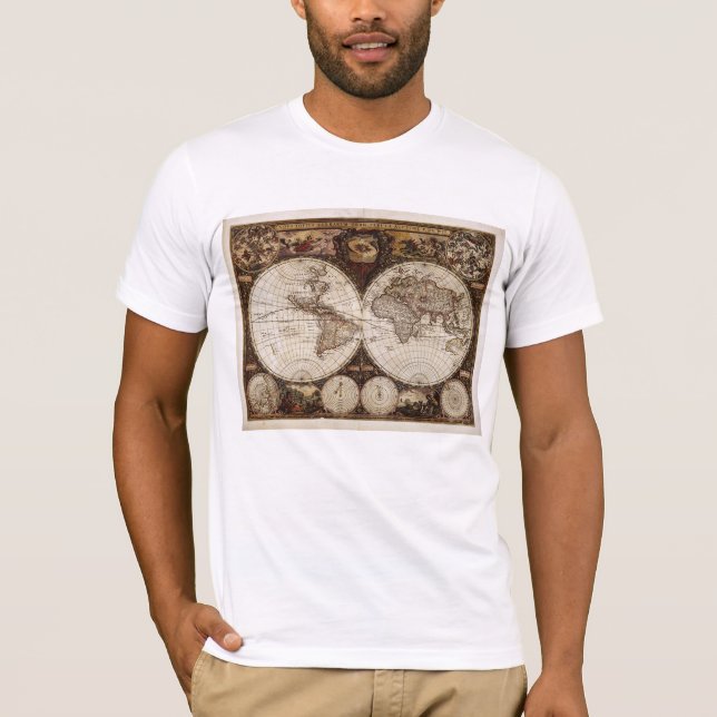 Camiseta Mapa antiguo de Fuzzy Express® #4 (Anverso)