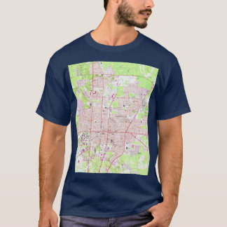 Camiseta Mapa Antiguo de Gainesville Florida 1966 Sobredime