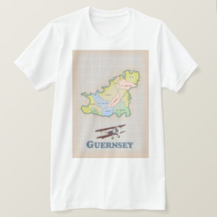 Camiseta Mapa antiguo de Guernsey