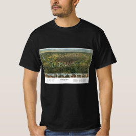 Camiseta Mapa Antiguo de Houston, Texas con el río Buffalo