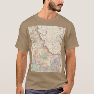 Camiseta Mapa Antiguo de Idaho 1901