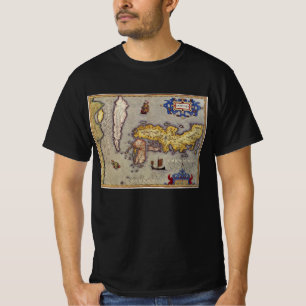 Camiseta Mapa antiguo de Japón por Mercator y Hondius