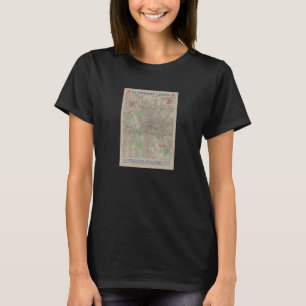 Camiseta Mapa antiguo de Leipzig Alemania 1925