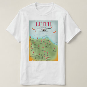 Camiseta Mapa antiguo de Leith Escocia