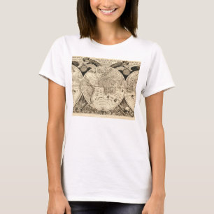 Camiseta Mapa antiguo de Phillip Eckebrecht 1630 del mundo