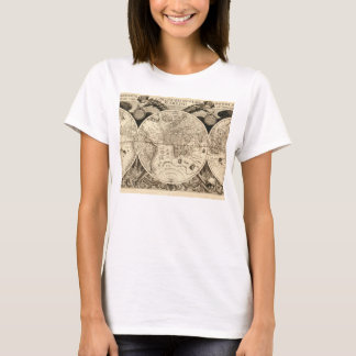 Camiseta Mapa antiguo de Phillip Eckebrecht 1630 del mundo