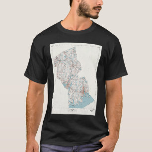 Camiseta Mapa Antiguo del Condado de Bristol MA 1980