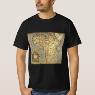 Camiseta Mapa Antiguo del Mundo de Gerardus Mercator de Áfr