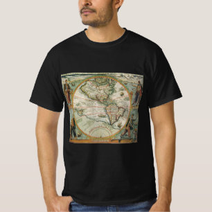 Camiseta Mapa antiguo del Nuevo Mundo de las Américas, Theo
