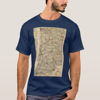 Camiseta Mapa Antiguo del Sistema Ferroviario de Indiana 18