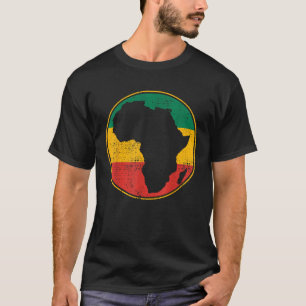 Camiseta Mapa Antiguo Retro África Tanzania Namibia Kenia