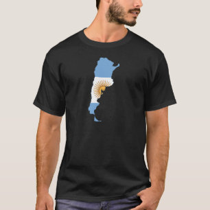 Camiseta Mapa AR de la bandera de la Argentina
