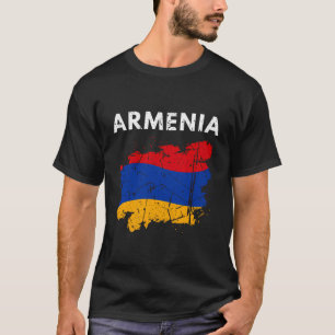 Camiseta Mapa armenio de la bandera armenia de Armenia