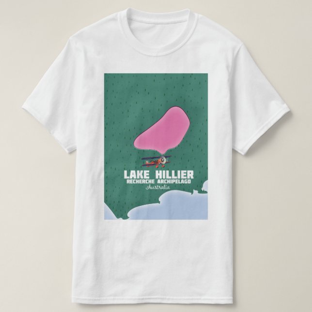 Camiseta Mapa australiano del lago Hillier. (Diseño del anverso)