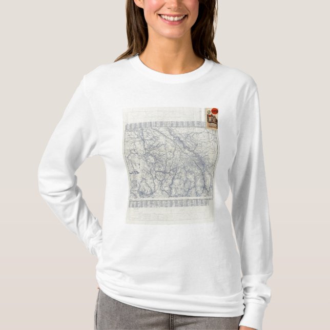 Camiseta Mapa auto 2 de los rastros del funcionario 1925 de (Anverso)