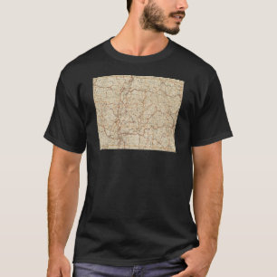 Camiseta Mapa automovilístico de Massachusetts coche geográ