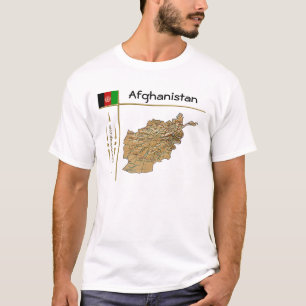 Camiseta Mapa + Bandera + Título de Afganistán