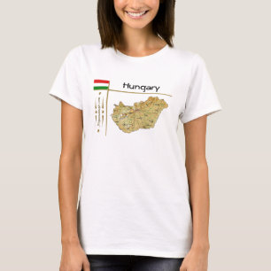 Camiseta Mapa + Bandera + Título de Hungría