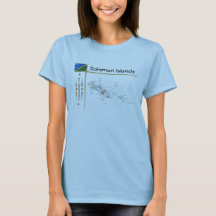 Camiseta Mapa + Bandera + Título Islas Salomón