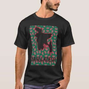 Camiseta Mapa bangladesí de la flor tradicional bengalí