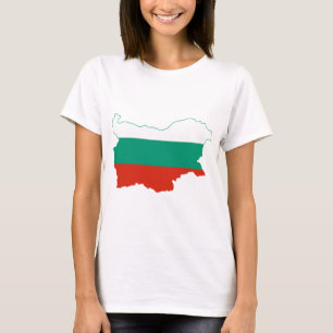 Camiseta Mapa BG de la bandera de Bulgaria