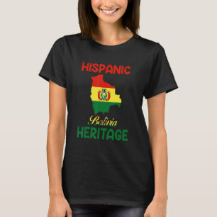 Camiseta Mapa Bolivia Bandera Hispano Latino