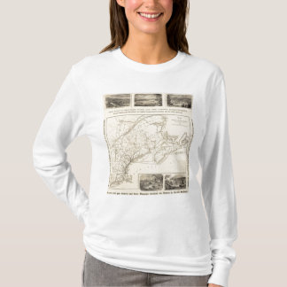 Camiseta Mapa Boston y ferrocarril de Maine