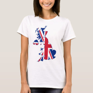 Camiseta Mapa BRITÁNICO de la bandera
