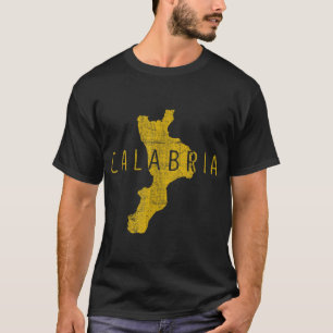 Camiseta Mapa calabresal Arte Word - Calabria Italia Souven