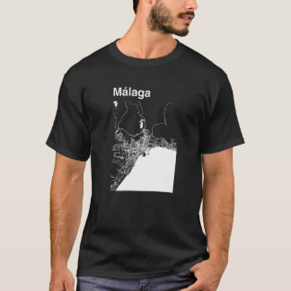 Camiseta Mapa Clásico de la Ciudad de Málaga España Gráfico