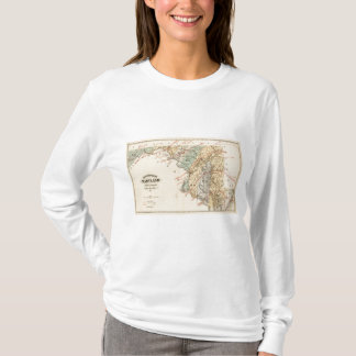 Camiseta Mapa climatológico del estado de Maryland