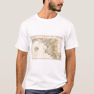 Camiseta Mapa climatológico del estado de Maryland