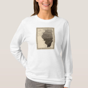 Camiseta Mapa climatológico, Illinois