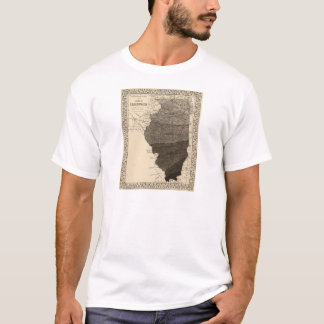 Camiseta Mapa climatológico, Illinois