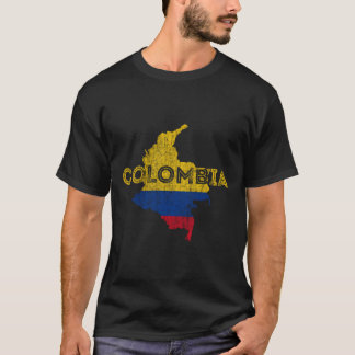 Camiseta Mapa Colombiano Y recuerdo De Bandera - Colom Mole