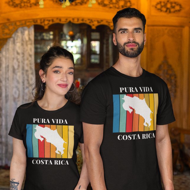 Camiseta Mapa colorido de recuerdo de Costa Rica (Costa Rica Souvenir Colorful Map T-Shirt)