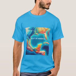 Camiseta Mapa colorido del Golfo de América